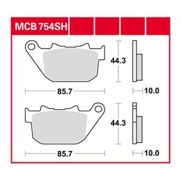 Brzdové destičky MCB754SH
