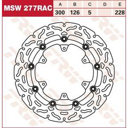 Brzdový kotouč plovoucí MSW277RAC