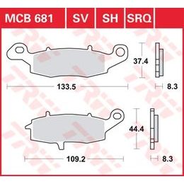 Brzdové destičky MCB681