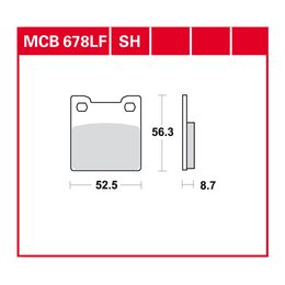 Brzdové destičky MCB678