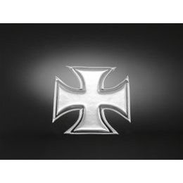 3D chrom moto samolepy Highway hawk maltézský kříž 51-39952