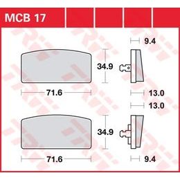 Brzdové destičky MCB017