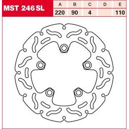 Brzdový kotouč MST246SL