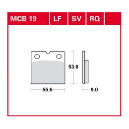 Brzdové destičky MCB019