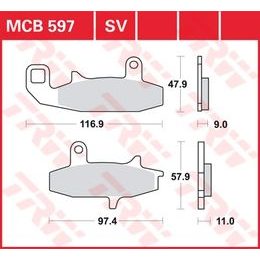 Brzdové destičky MCB597SV