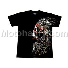 Triko svítící surviver - Indián lebka