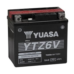 YUASA bezúdržbová baterie YTZ6V 12V/5Ah (WC)