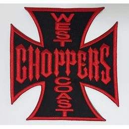 Nášivka - KŘÍŽ WEST COAST CHOPPERS / zádovka červená