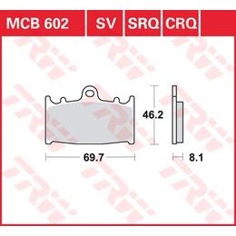 Brzdové destičky MCB602SV