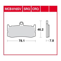 Brzdové destičky MCB816SV