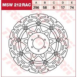 RACING Brzdový kotouč plovoucí MSW212RAC