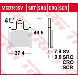 Brzdové destičky MCB789SCR