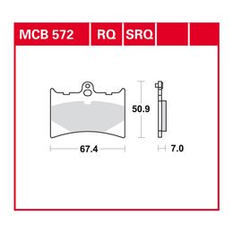 Brzdové destičky MCB572