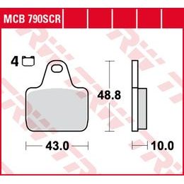 Brzdové destičky MCB790SCR