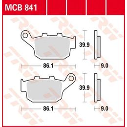 Brzdové destičky MCB841SH