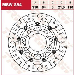 Brzdový kotouč plovoucí MSW284