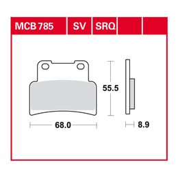 Brzdové destičky MCB785SRQ