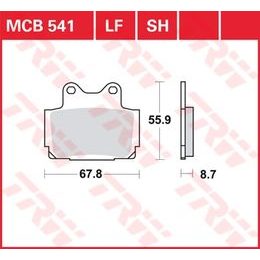 Brzdové destičky MCB541SH