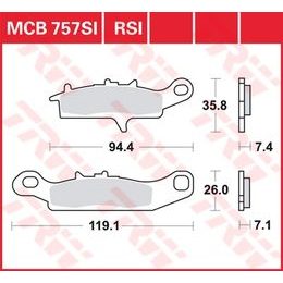 Brzdové destičky MCB757SI