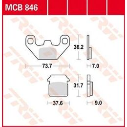 Brzdové destičky MCB846