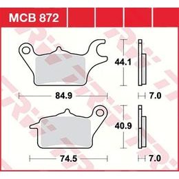 Brzdové destičky MCB872