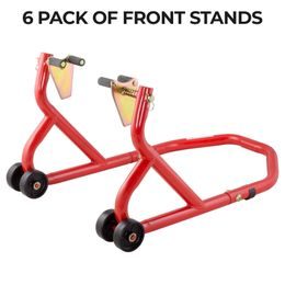 BikeTek Series 3 moto zvedák předního kola, sada 6 ks, červená