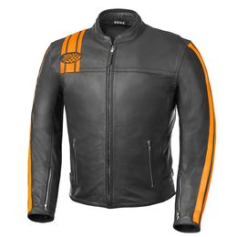 BOL D´OR / kožená moto bunda - černá/ oranžová, velikost 50