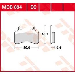 Brzdové destičky MCB694EC