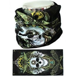 Šátek / nákrčník - lebka barevná