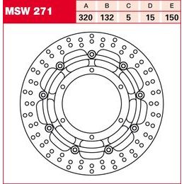 Brzdový kotouč plovoucí MSW271
