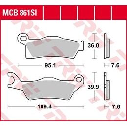 Brzdové destičky MCB861SI