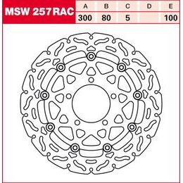 Brzdový kotouč plovoucí MSW257RAC