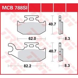 Brzdové destičky MCB788SI