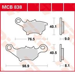 Brzdové destičky MCB838