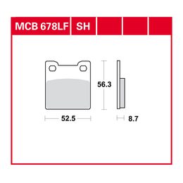 Brzdové destičky MCB678SH