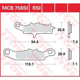 Brzdové destičky MCB758SI