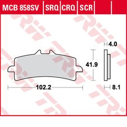 Brzdové destičky MCB858SRT