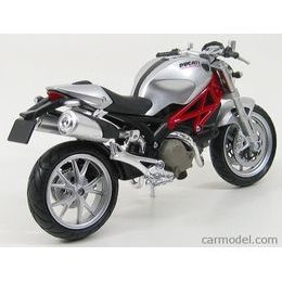 Model DUCATI monster 1100 1:12 - stříbrná