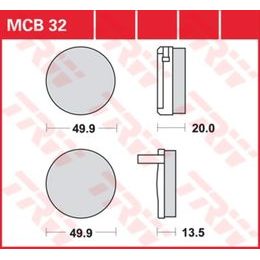Brzdové destičky MCB032