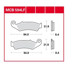 Brzdové destičky MCB594