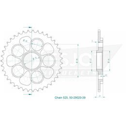 Rozeta 39 Z stříbrná Ducati