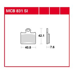 Brzdové destičky MCB831SI