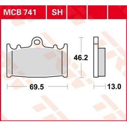 Brzdové destičky MCB741SH
