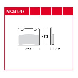 Brzdové destičky MCB547