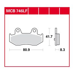 Brzdové destičky MCB746