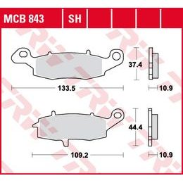 Brzdové destičky MCB843SH