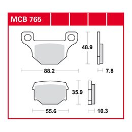 Brzdové destičky MCB765