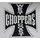 Nášivka - KŘÍŽ WEST COAST CHOPPERS / zádovka bílá