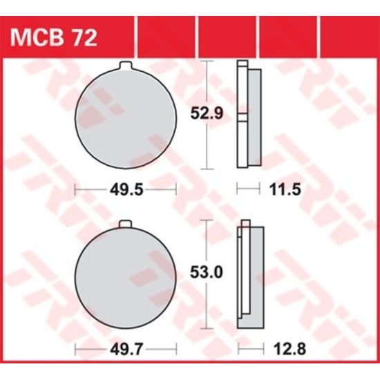 Brzdové destičky MCB072