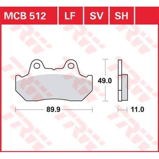 Brzdové destičky MCB512